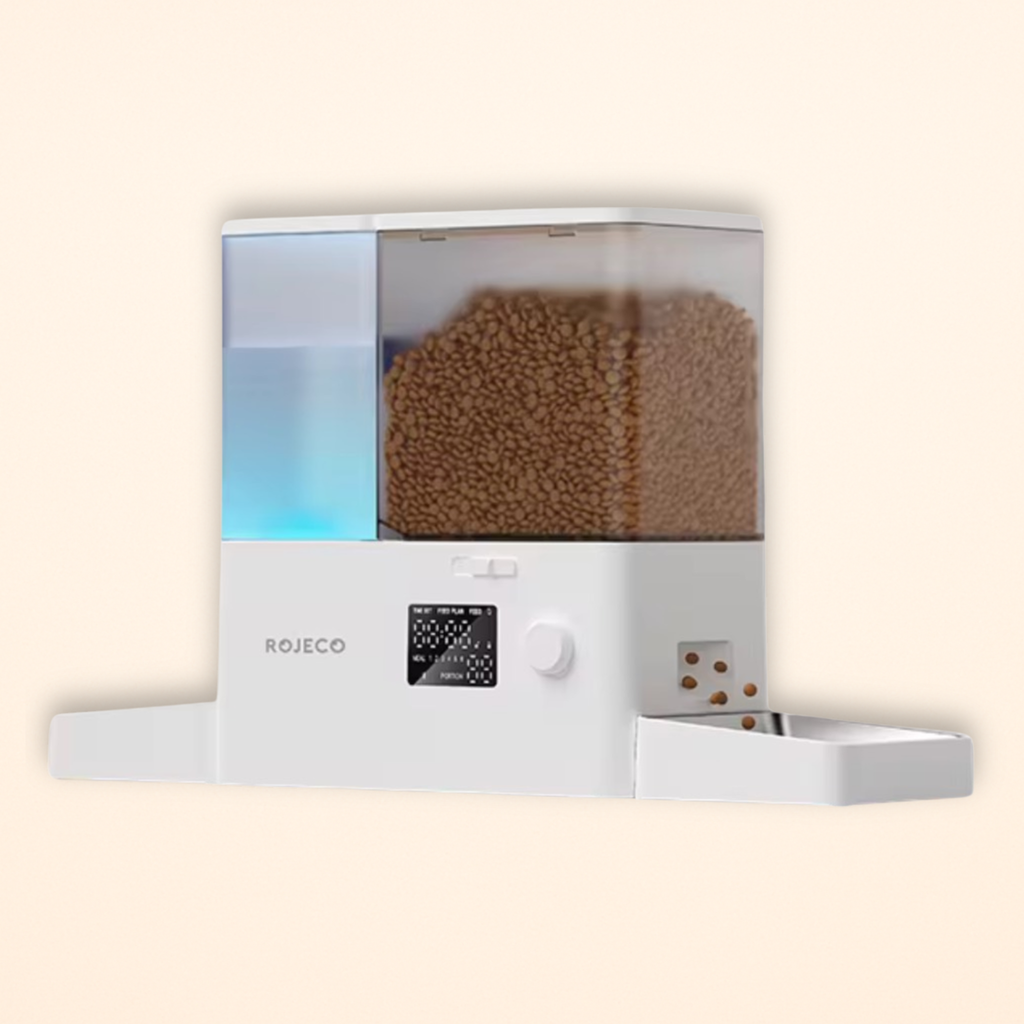 ROJECO 2-in-1 Automatic Feeder Food & Water 5L Smart LCD Display