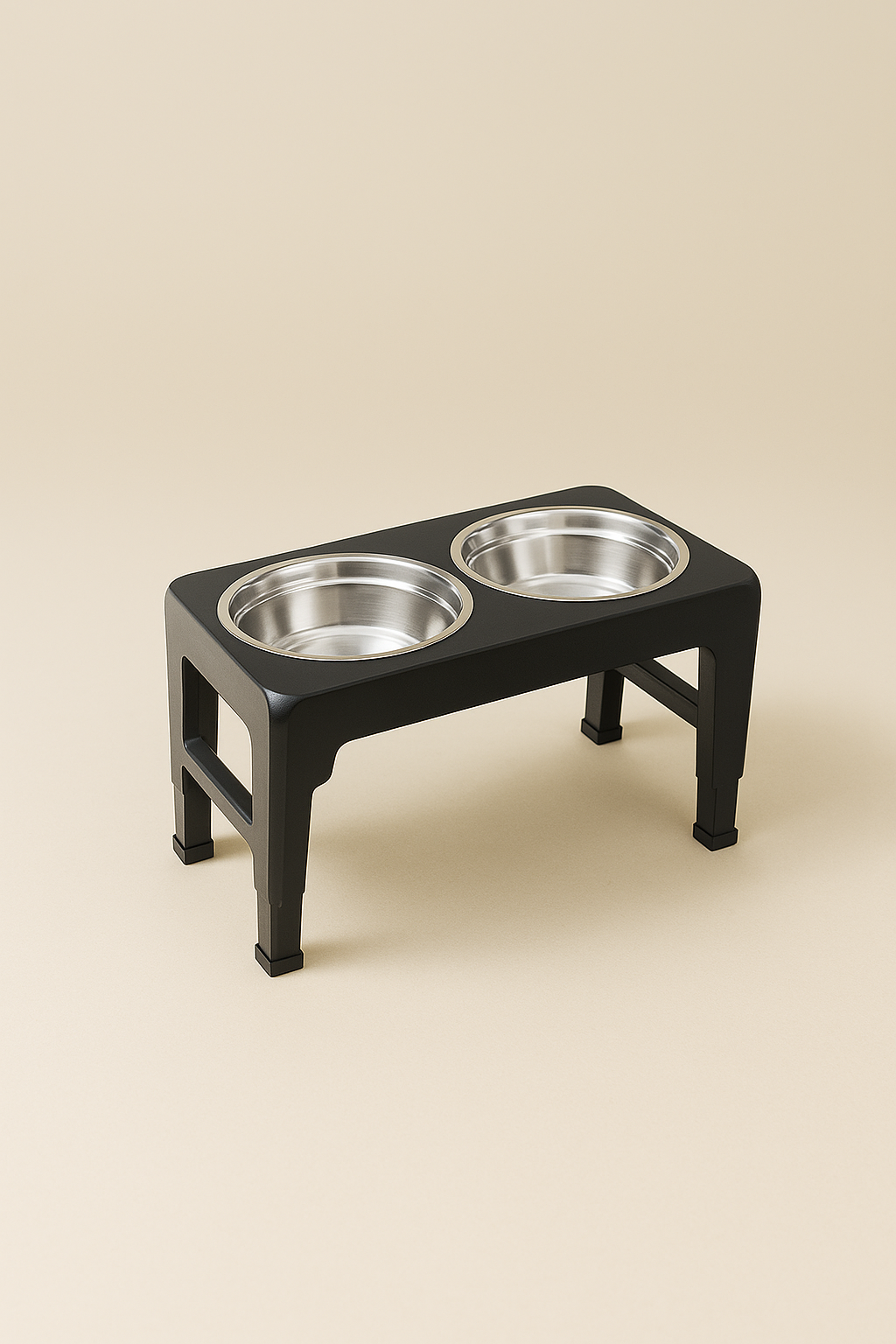 KYNTRA™ – Adjustable Raised Dog Feeder with Double Inox Bowls