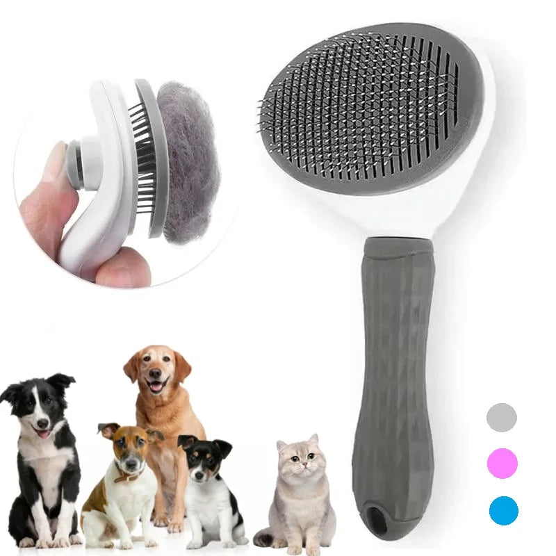 KYNTRA™ – Self-Cleaning Cat Brush, Gentle and Pain-Free