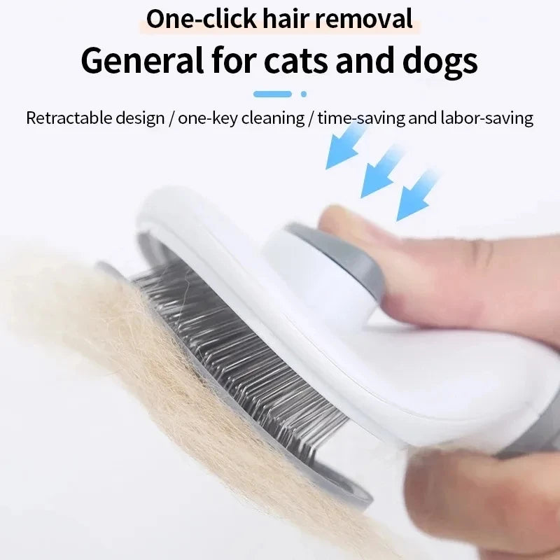 KYNTRA™ – Self-Cleaning Cat Brush, Gentle and Pain-Free