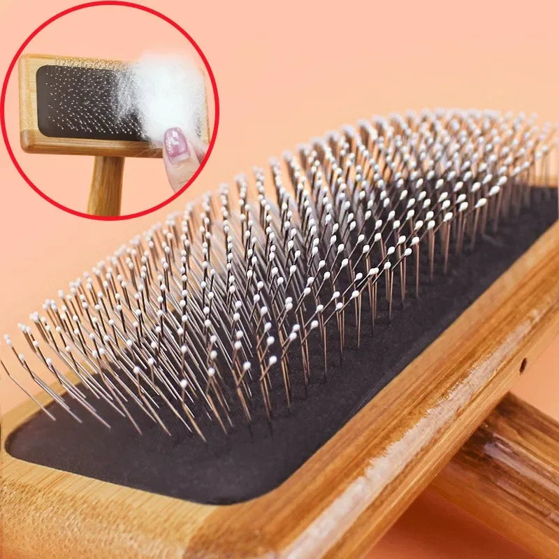 Dog Comb Wooden Dogs Brush Pet Hair Remover Dog Grooming Brush for Pet Hair Knot Opening Massage Cat Brushes Pet Accessories